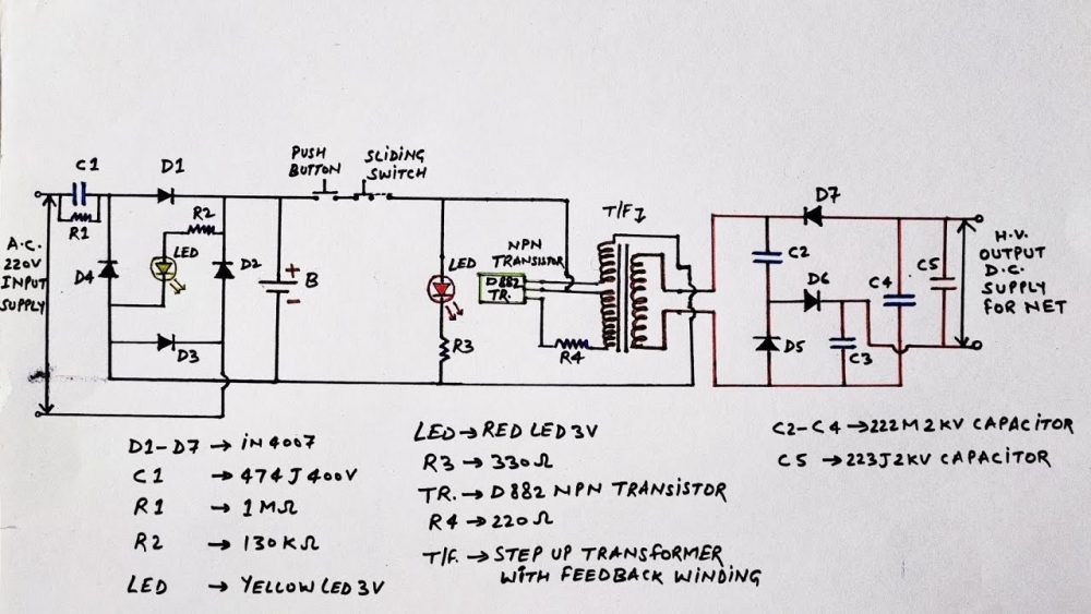Sơ đồ nguyên lý mạch vợt muỗi - ảnh - Technical Anchor