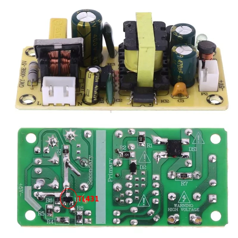 Mạch nguồn xung 220VAC - 5VDC có hồi tiếp dùng IC TL431