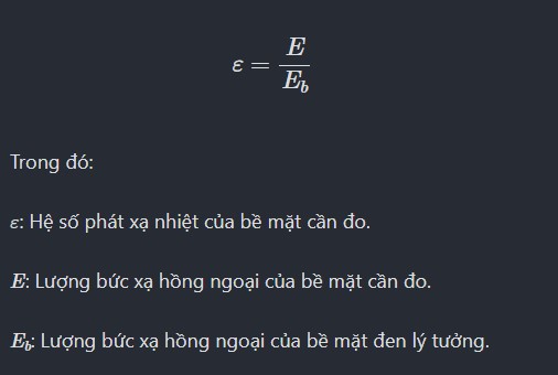 Công thức hệ số phát xạ trực tiếp