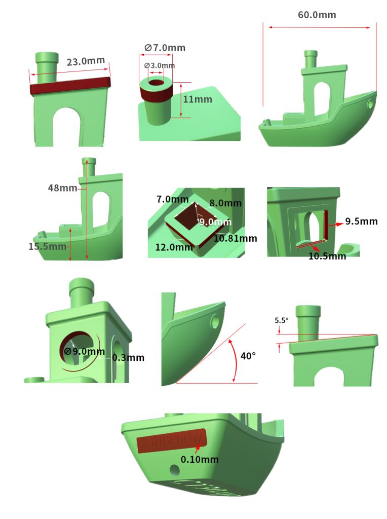 Kích thước so sánh 3Dbenchy test