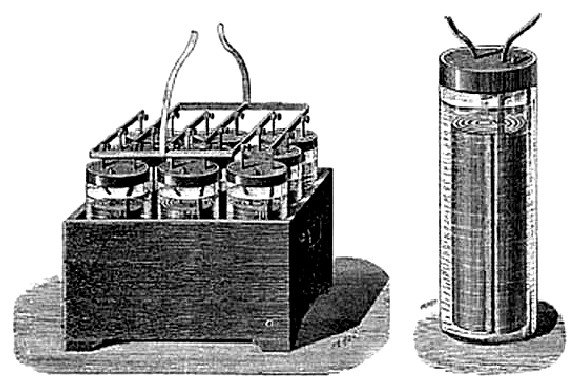 Ắc quy axit - chì đầu tiên năm 1859