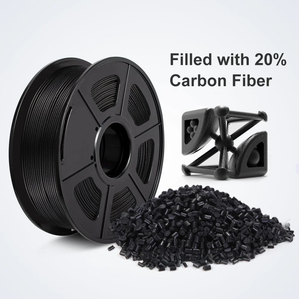 PLA carbon fiber của thương hiệu SUNLU với thành phần 20% carbon fiber